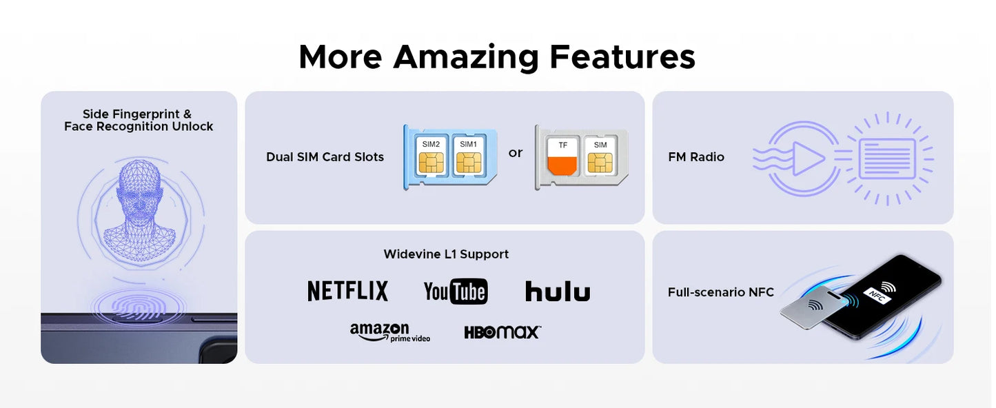 DOOGEE Note56 Plus Großer Akku - 6150mAh, 18W, 163,8x75,8x8,45mm
