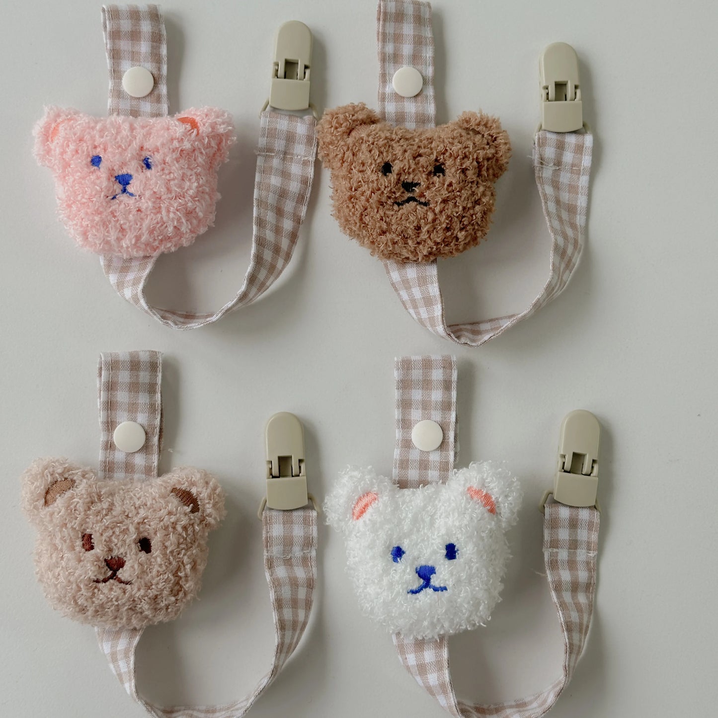 Baby Pacifier Clip Cute Bear Pacifier Chain Baby Pacifier Handheld Tooth Toy For Boys And Girls Enlightening Toy Pacifier Chain
