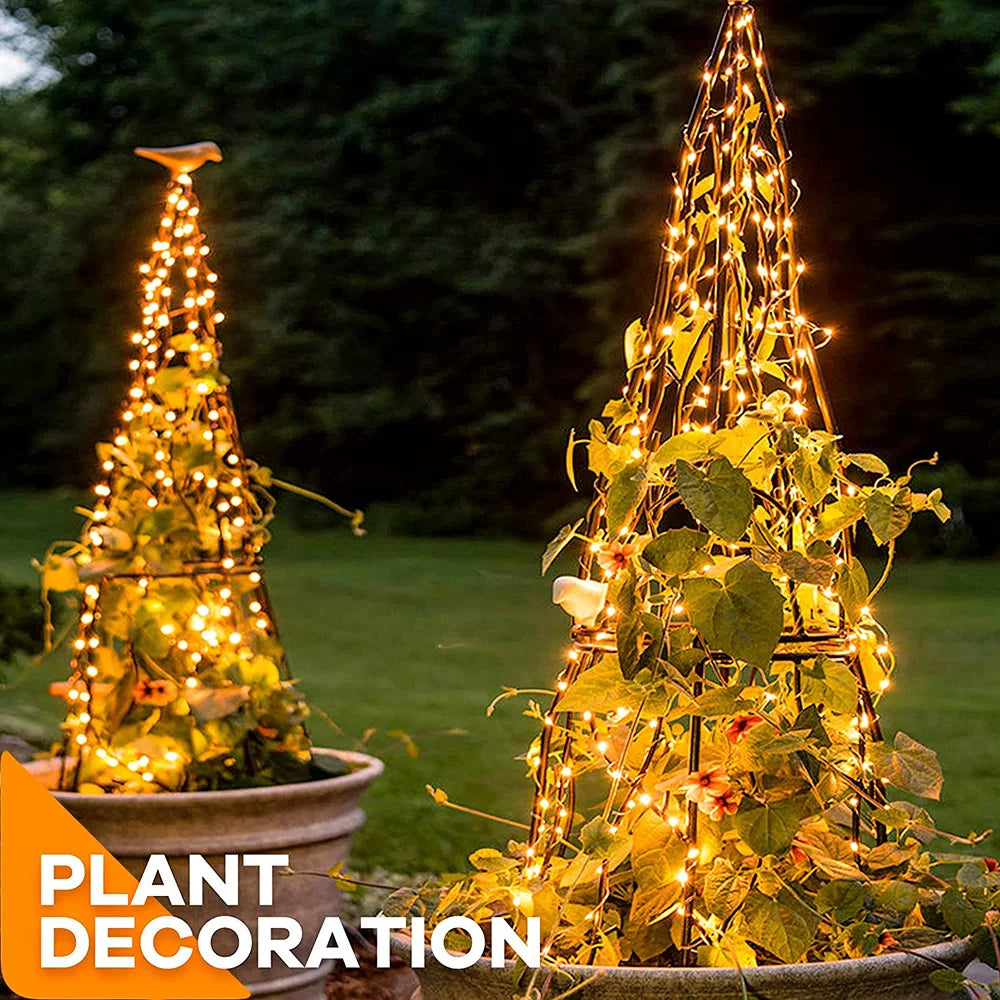 JGTC Wasserfall Lichterkette LED - 151-200 LEDs, AA-Batterien, IP44