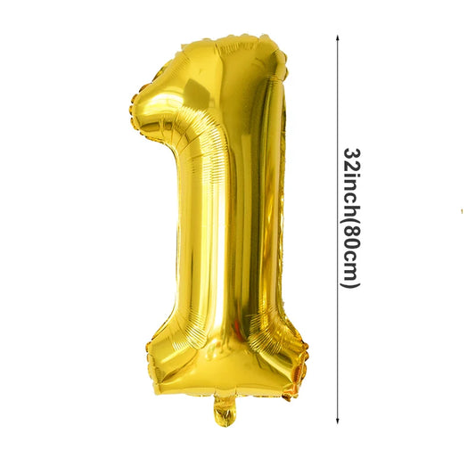 YONGSNOW 32Zoll Zahlenballon - Aluminiumfolie Rosegold