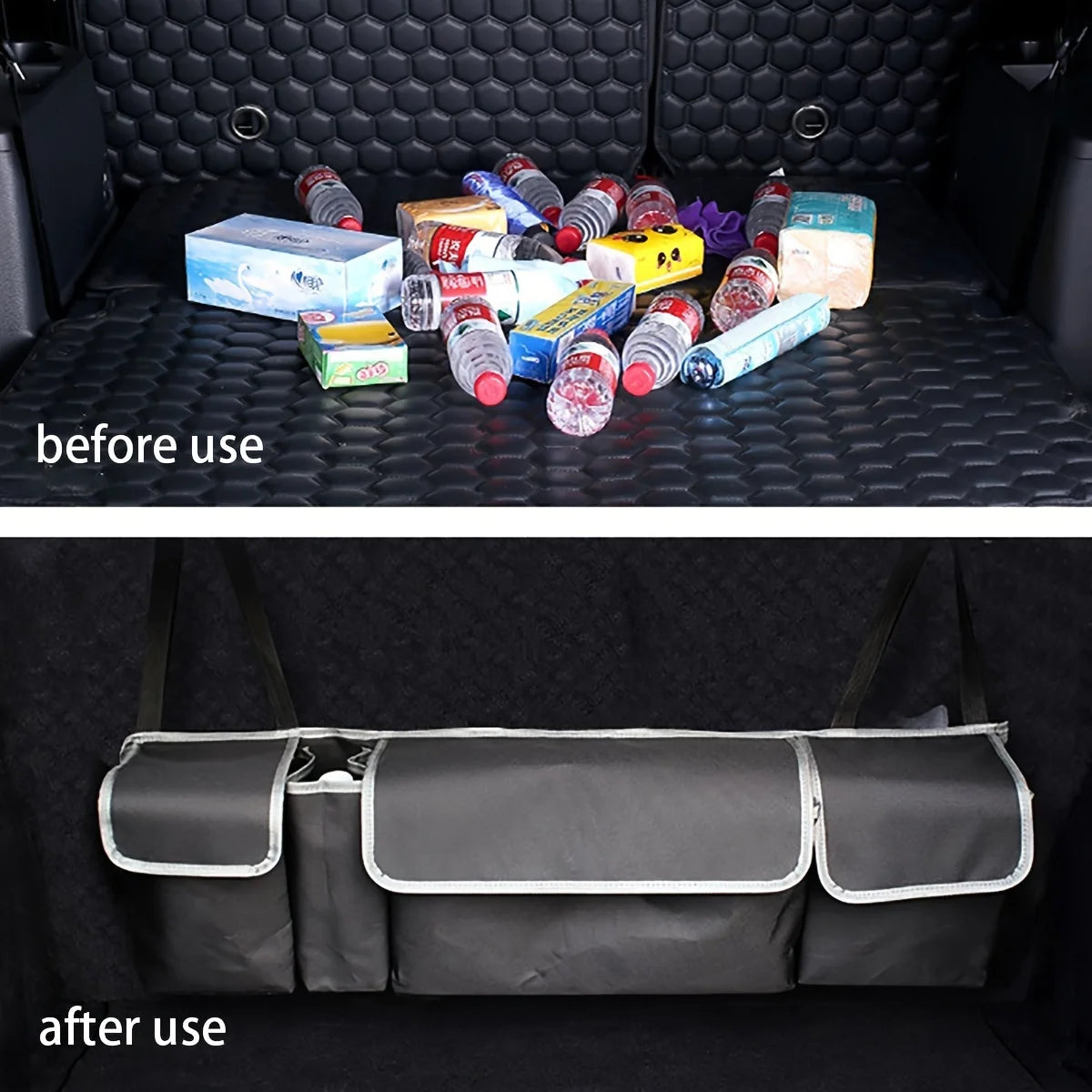 Black car seat suspension storage bag Car seat back Oxford cloth hanging bag back storage bag Storage bag one pack