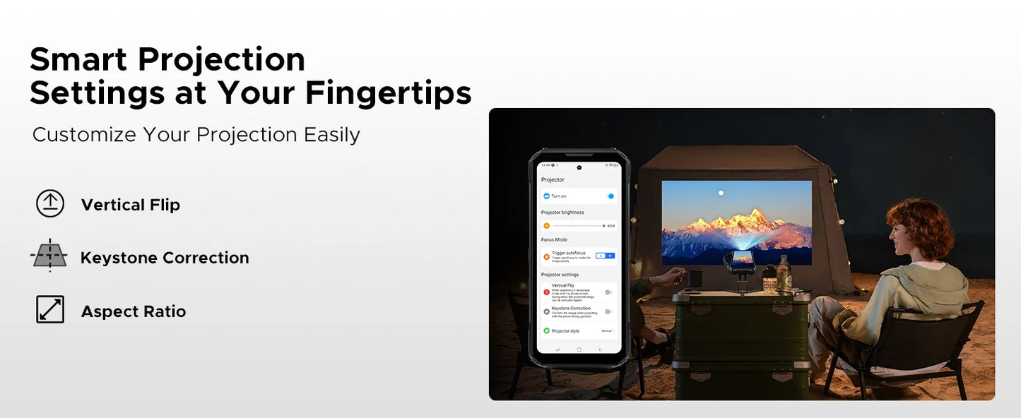 DOOGEE V Max Play Projektor Smartphone - 20500mAh Akku, 45W, 6,78 Zoll