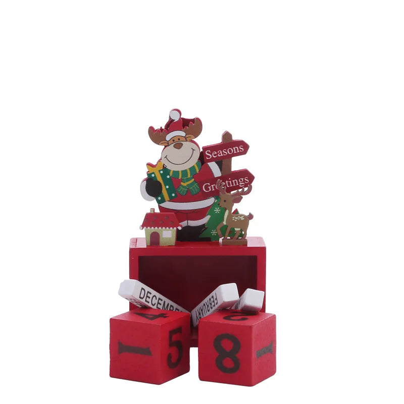 CN Adventskalender Holz Countdown - Kapazität 24 Tage, Größe 15x20 cm