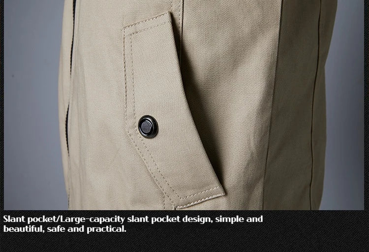 FrühlingHerbst Jacke Slim Fit - Winddicht, Polyester, XXL