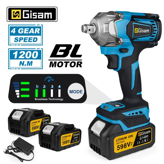 Gisam Brushless Akku-Schlagschrauber - 1200 Nm 1/2 18V
