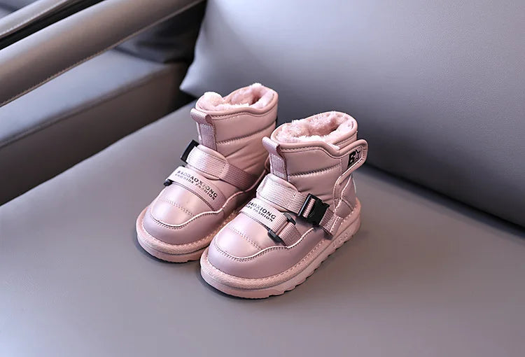 Kinder Winter 2022 neue Schneeschuhe plus samt verdickende Jungen und Mädchen Baumwoll schuhe wasserdicht rutsch fest