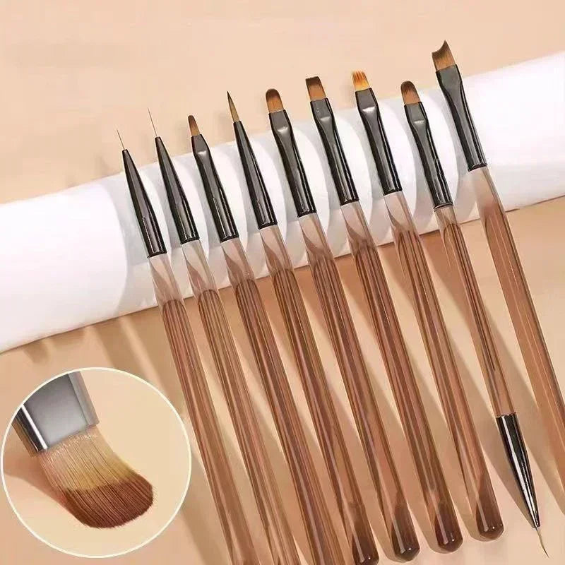Choice Nagel Pinsel Set Präzision - 9 Stück Kunststoff