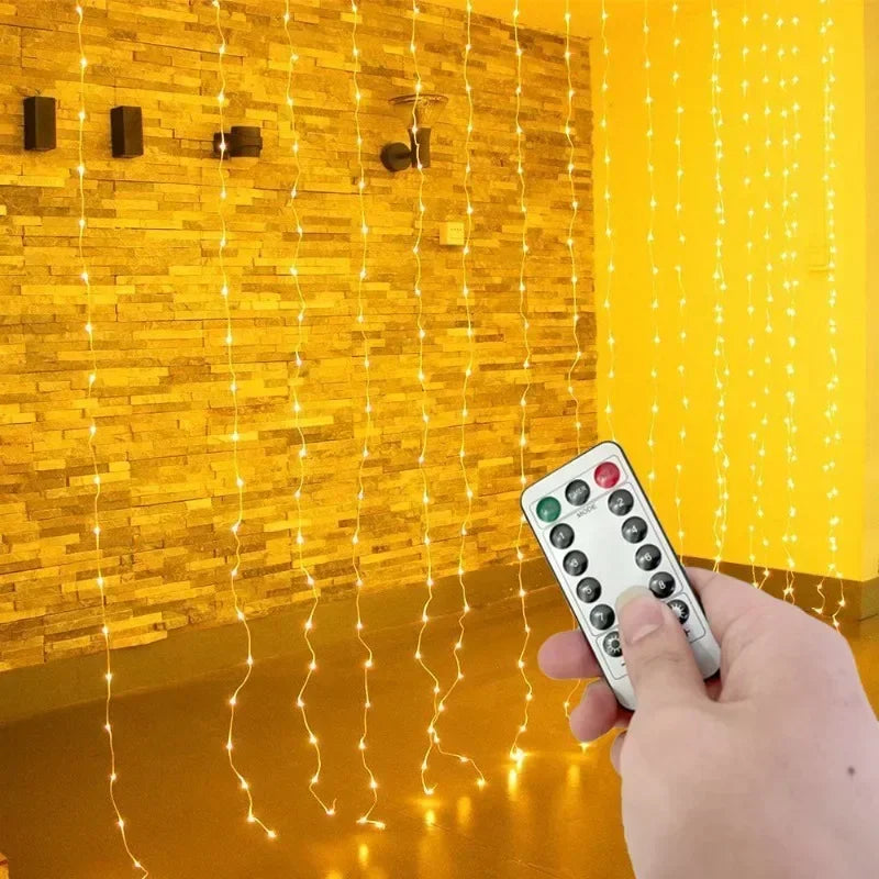 TCATTAC 01YAYA Zdalnie sterowane kurtyny świetlne LED USB – długość 3/4/6 m, prąd stały 5 V