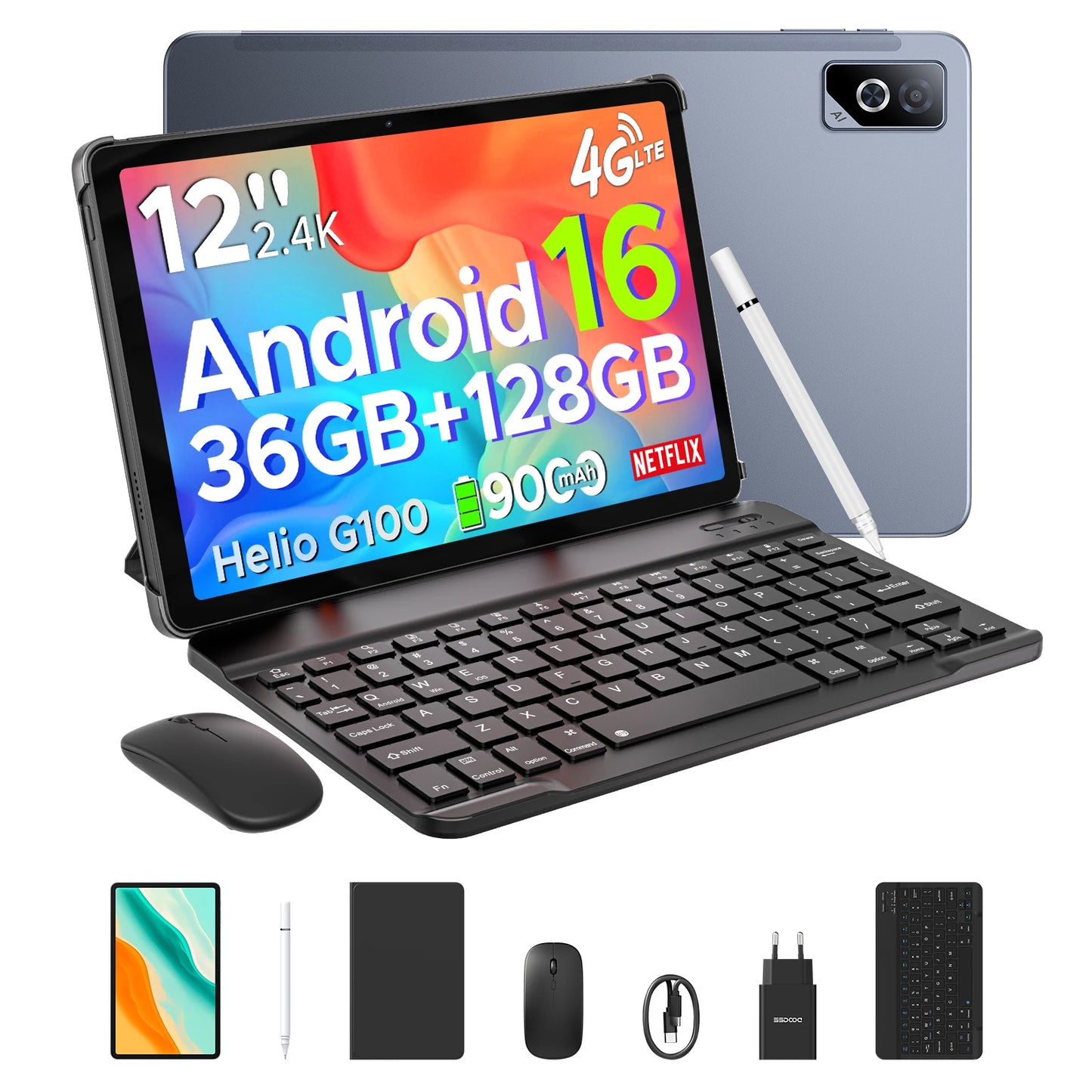 DOOGEE Tab G6 Pro Ultra Dünnes Metallgehäuse - 9000mAh, 8GB Ram, 128GB ROM