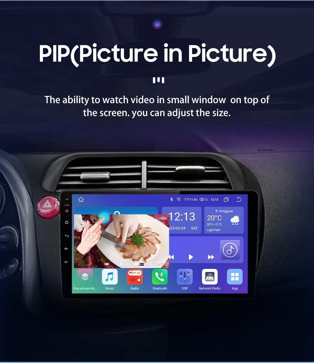 CarPlay Autoradio Multimedia Player für Honda Civic Hatchback