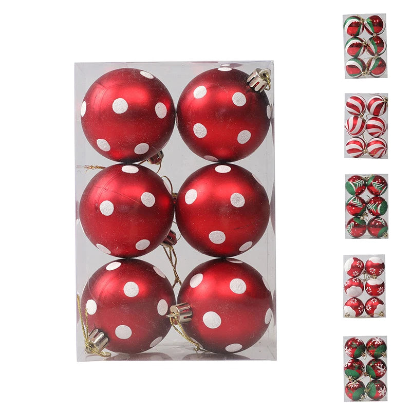 Choice Weihnachtskugel Glitzernd - Inhalt 6er Pack, Ø 6 cm Glas