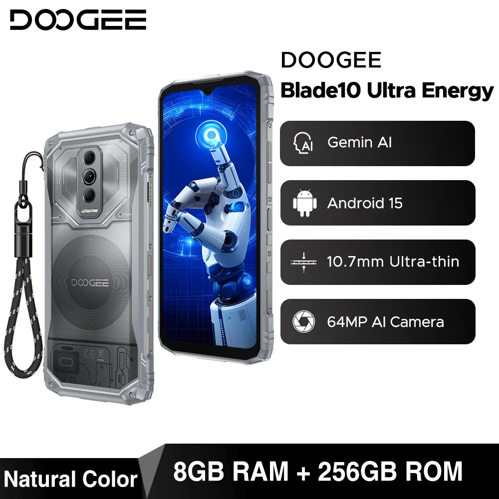 DOOGEE Blade10 Ultra Energy - Kapazität 6150mAh,18W, Maße 172x80x10,7