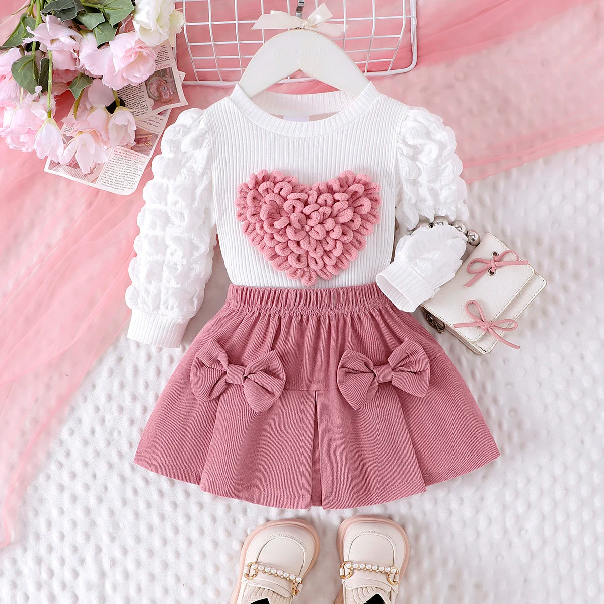 Guangdong Mädchen-Set Herztop - Gr. 0-3J Polyester