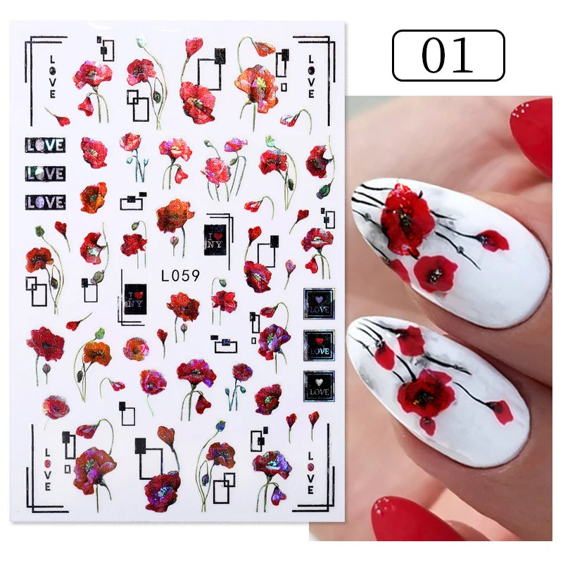 Designs 5D Relief Schmetterling Nagelsticker - 1 St 3D