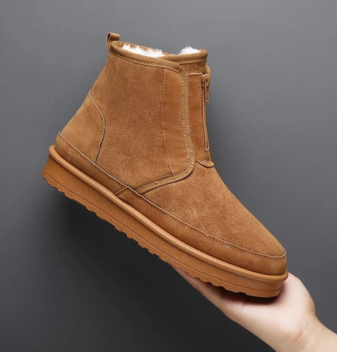 Ghete de iarnă Shangkaka, căptușite călduros - fermoar, căptușeală din pluș, talpă antiderapantă