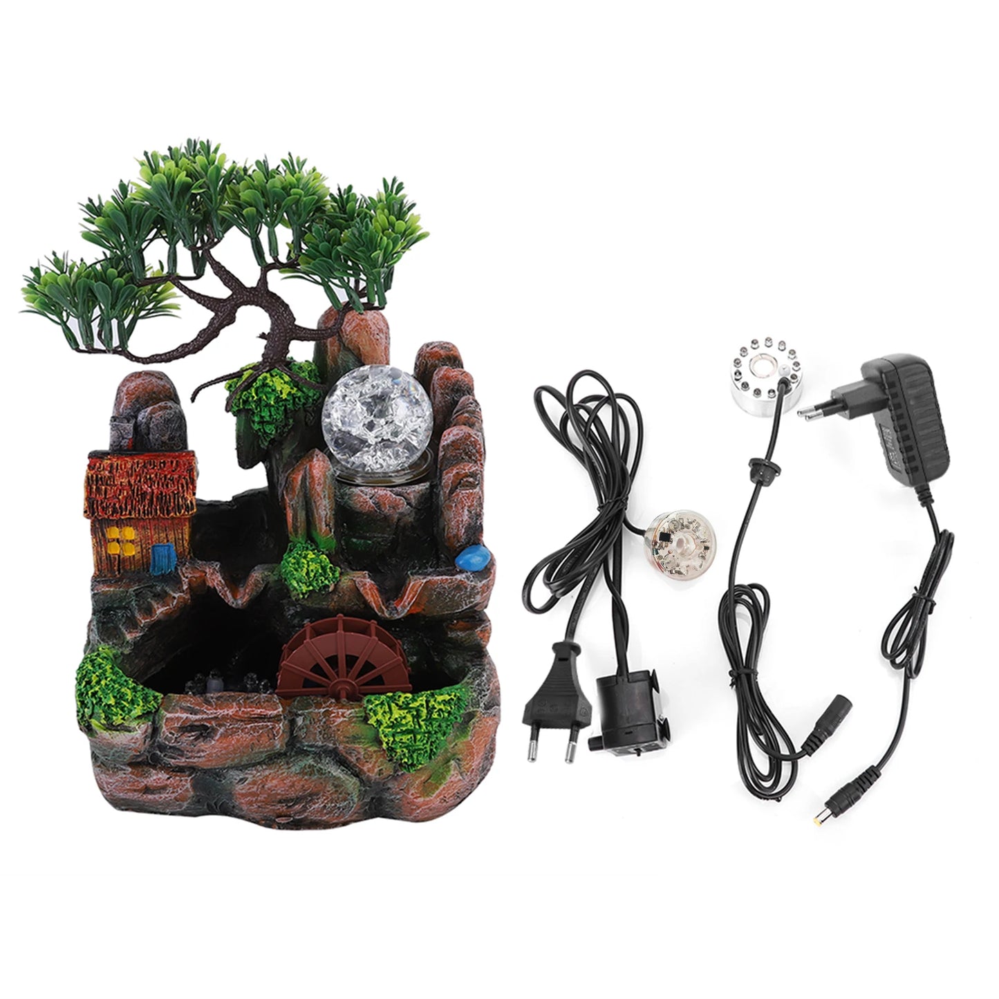 Desktop Fountain Simulation Resin Desktop Fountain Rockery Decor Atomizing Home Ornament Decoration Home Ornament Table Ornament