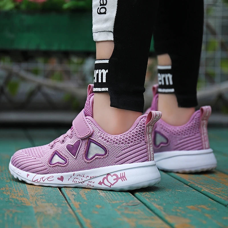 Mädchen Casual Schuhe 2025 - Leicht Mesh Sneakers Kinder Sommer - Frühling Herbst Tenis Süß Sport Cartoon Weiblich Laufen Socken Schuhe