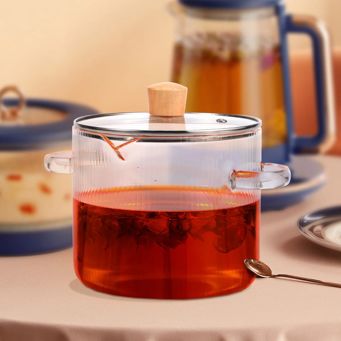 GlassChef 200054504 Glas-Topf Transparent - 1,6/2,3L Herd