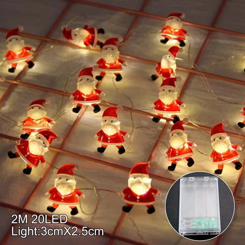 Wayfun Santa Claus LED Lichterkette - Länge 3 m, 20 LEDs, Batteriesbetrieb