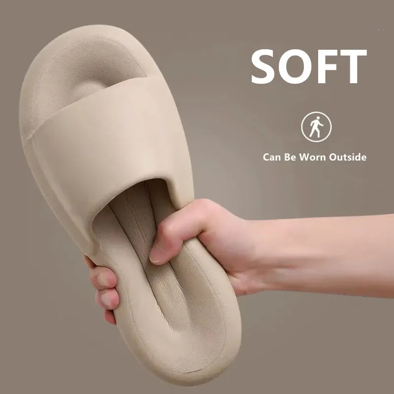 New Soft EVA Slippers Couples Home Slipper Outdoor Beach Summer Sandals Bath Men Flip Flops Non-Slip Women Thick Sole Shoes