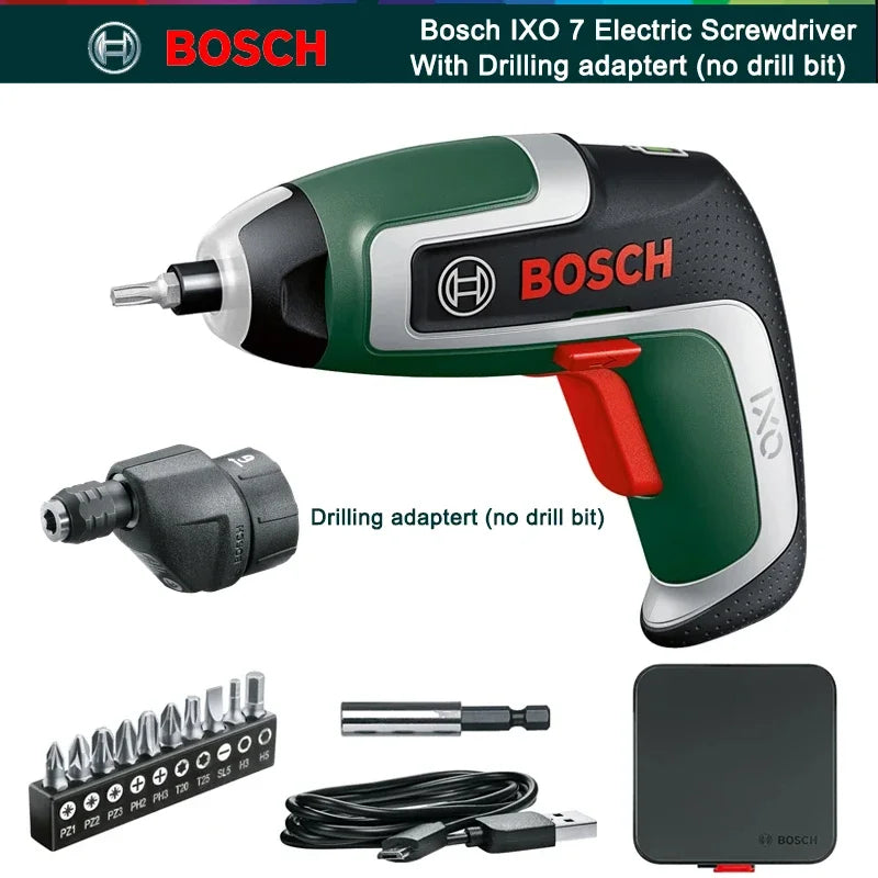Akkuschrauber 2025: Bosch IXO 7 Cordless Electric Screwdriver USB Rechargeable - IXO 7th Compact 5.5Nm Max Torque Portable Power Machine Collection