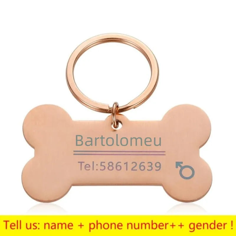COOYOMOO Personalisierte Gravierte Katze Hund 2025: Haustier ID Tag Anti-Verlust Halsband Anhänger - Gravur Name Welpen Katzen Edelstahl Silber Gold Roségold