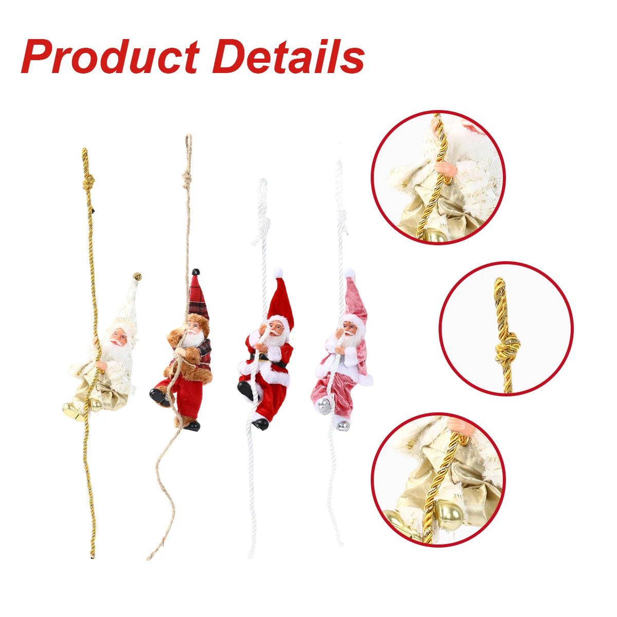 Choice Weihnachtsmann Kletterleiter Anhänger - Größe 5 cm Kunststoff