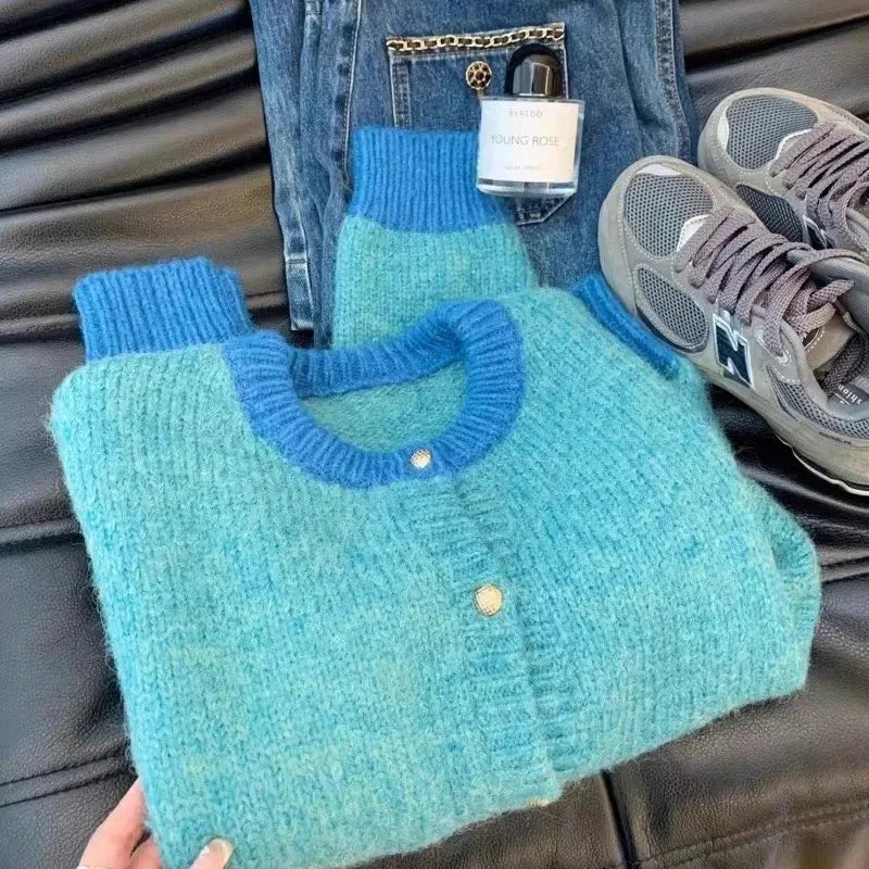 tumao Classic Lose Strickjacke - Damen One Size, Langarm