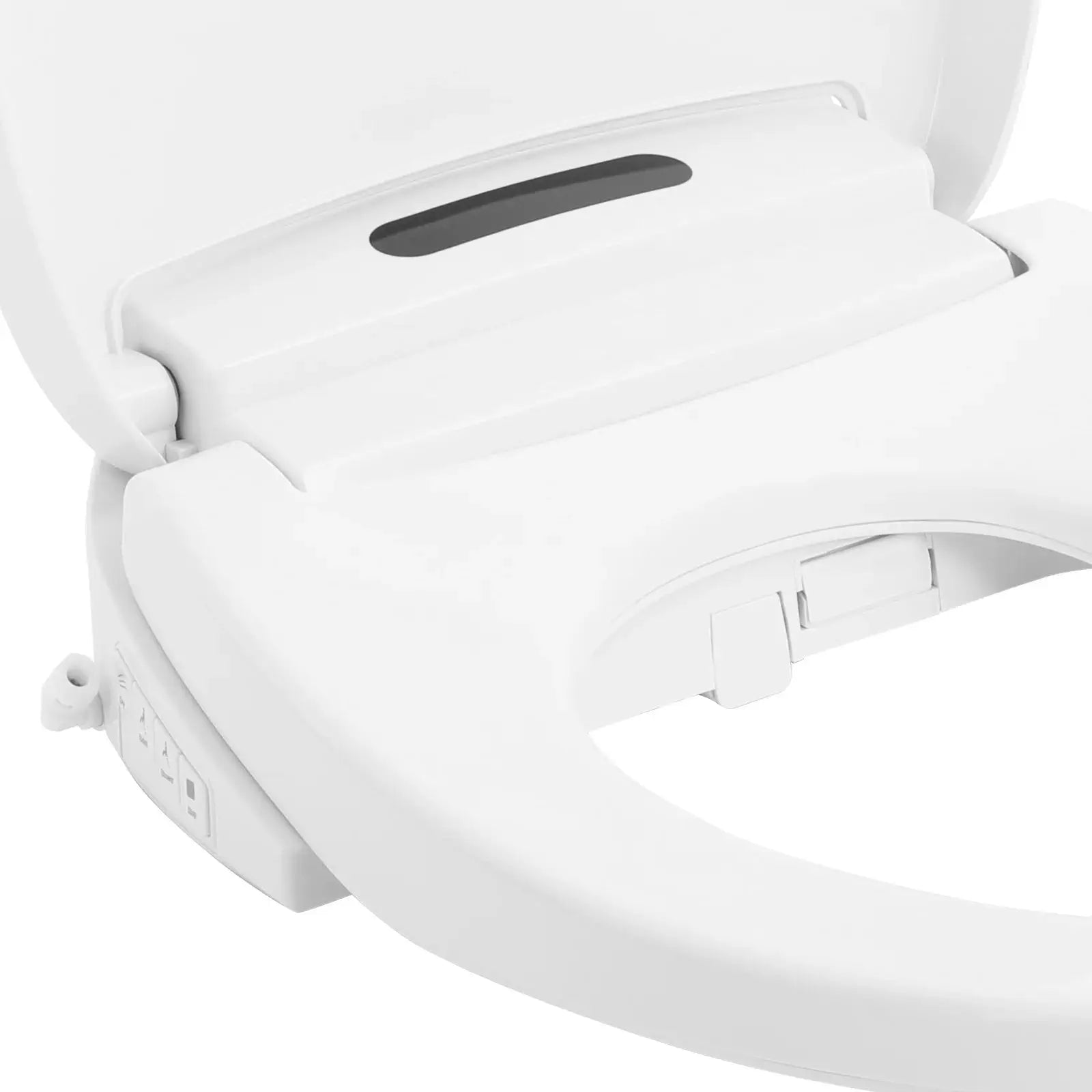 1300W Intelligenter Toilettensitz, 51cm Elektrischer Bidet-Toilettensitz, V-förmiger Beheizter Smart-Toilettensitz mit Fernbedienung & Tasten by Golden Bridge Store
