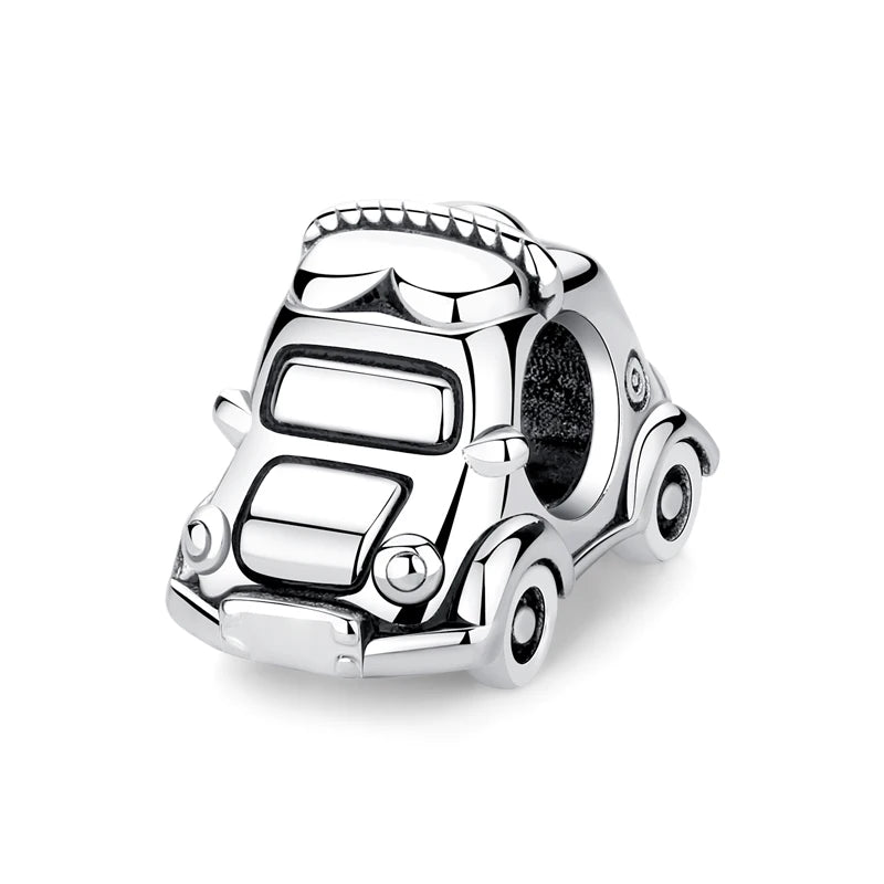 Originale 925 Sterling Silber Charms Liebe Reise London Bus Koffer Paris Perlen passen für Pan Armbänder Halsketten Frauen DIY Schmuck