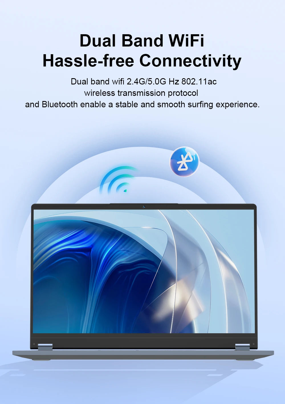 Ninkear ybook15 cu rabatare la 360° - 16 GB RAM, 2,6 GHz, 15,6 inci