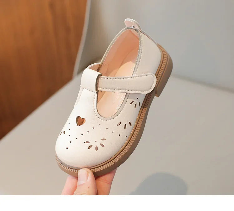 Mädchen Kleine PU Leder Schuhe 2025 - Frühling Sommer Baby Weiche Sohle - Prinzessin Einfarbig Casual Schul Loafer
