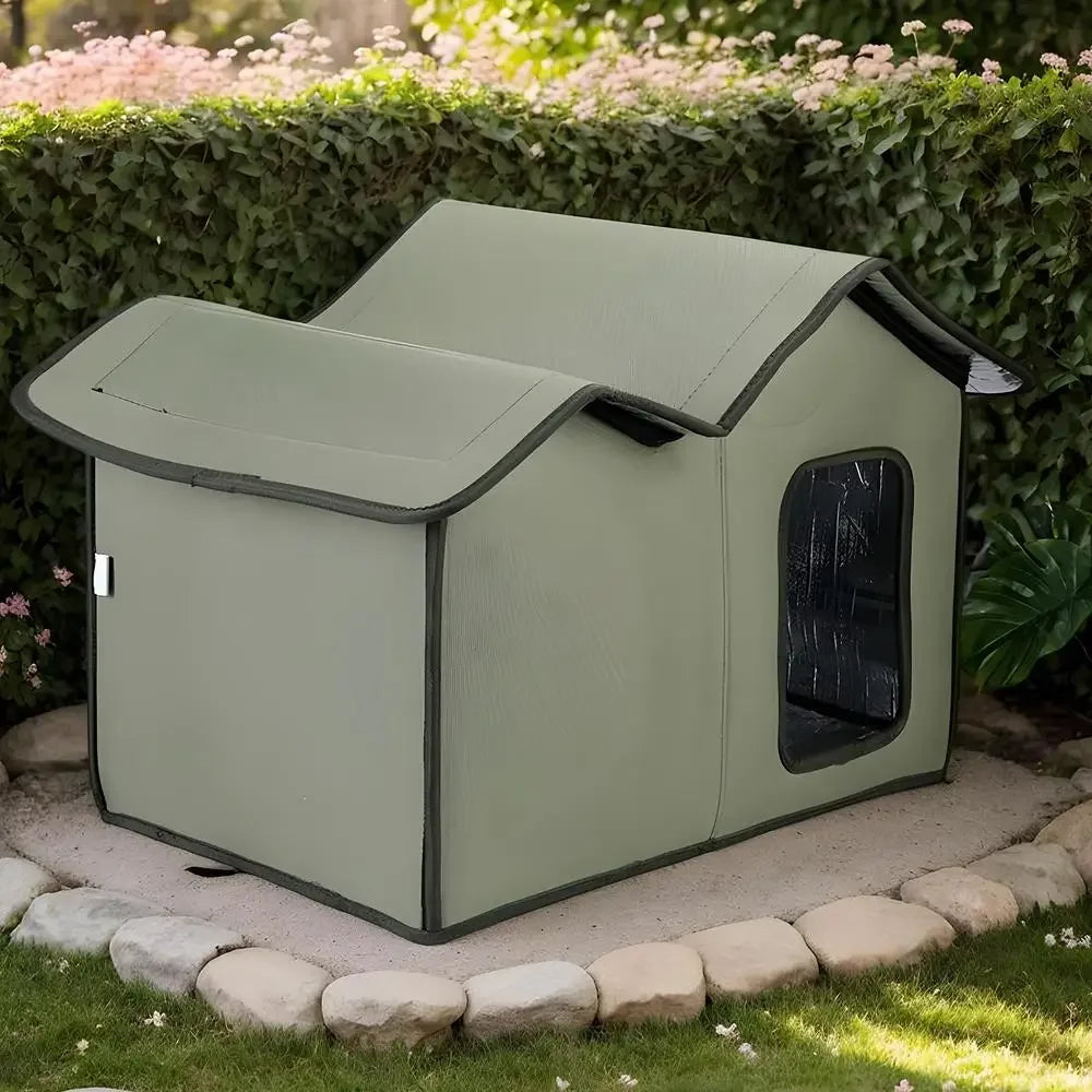 Outdoor Cat House Detachable Roof Design Pet Bed Waterproof Large Space Breathable Easy To Disassemble Cat and Dog Universal Bed
