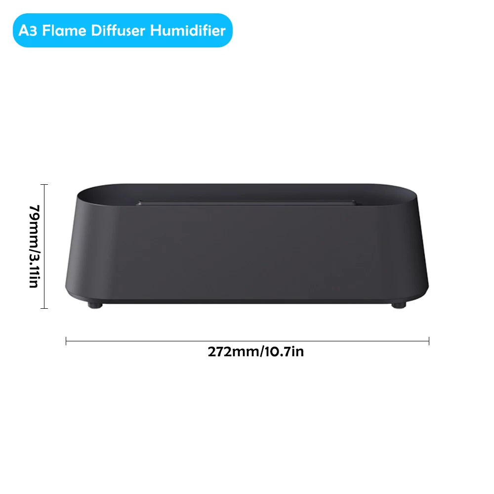 Humidifier Flame Aromatherapy Diffuser Can Add Essential Oils 7 Colours Flame Diffuser Timing Protection USB Desktop Humidifier
