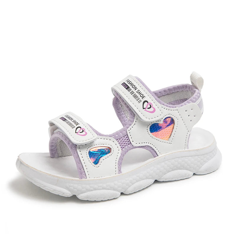 Mädchen Sandalen 2025 Neuer Sommer - Prinzessin Weiße Party Kinder Sandalen - Platform Baby Casual Strand Schuhe Rutschfest