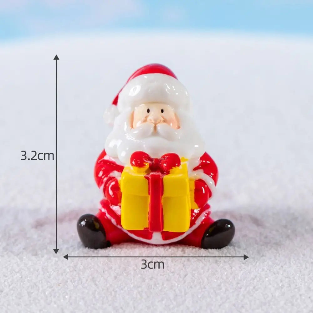 Funny Bonsai Decor Weihnachtsszene Santa Figuren - Mini Harz Schnee-Design