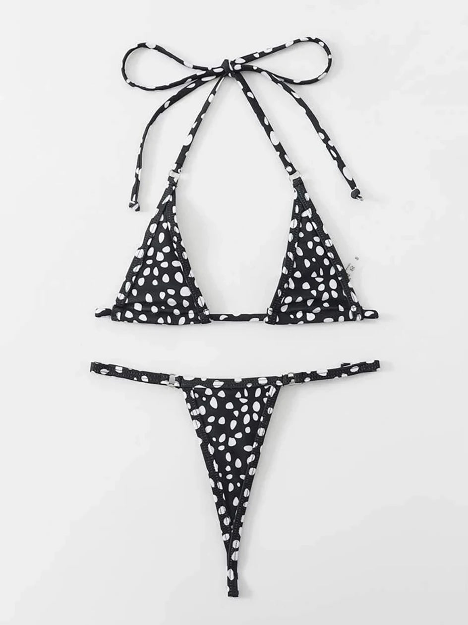 Elegant Micro Bikini Wire-Free Support Low Waist Design Mini Tanga Brazilian Frauen Schwimmanzug