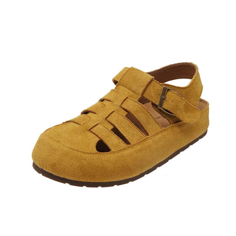 Flats Women's Sandals Fashion Hollow Designer Shoes Casual Slingback Slippers 2025 Summer Flip Flops Trend Sandalias De Mujer