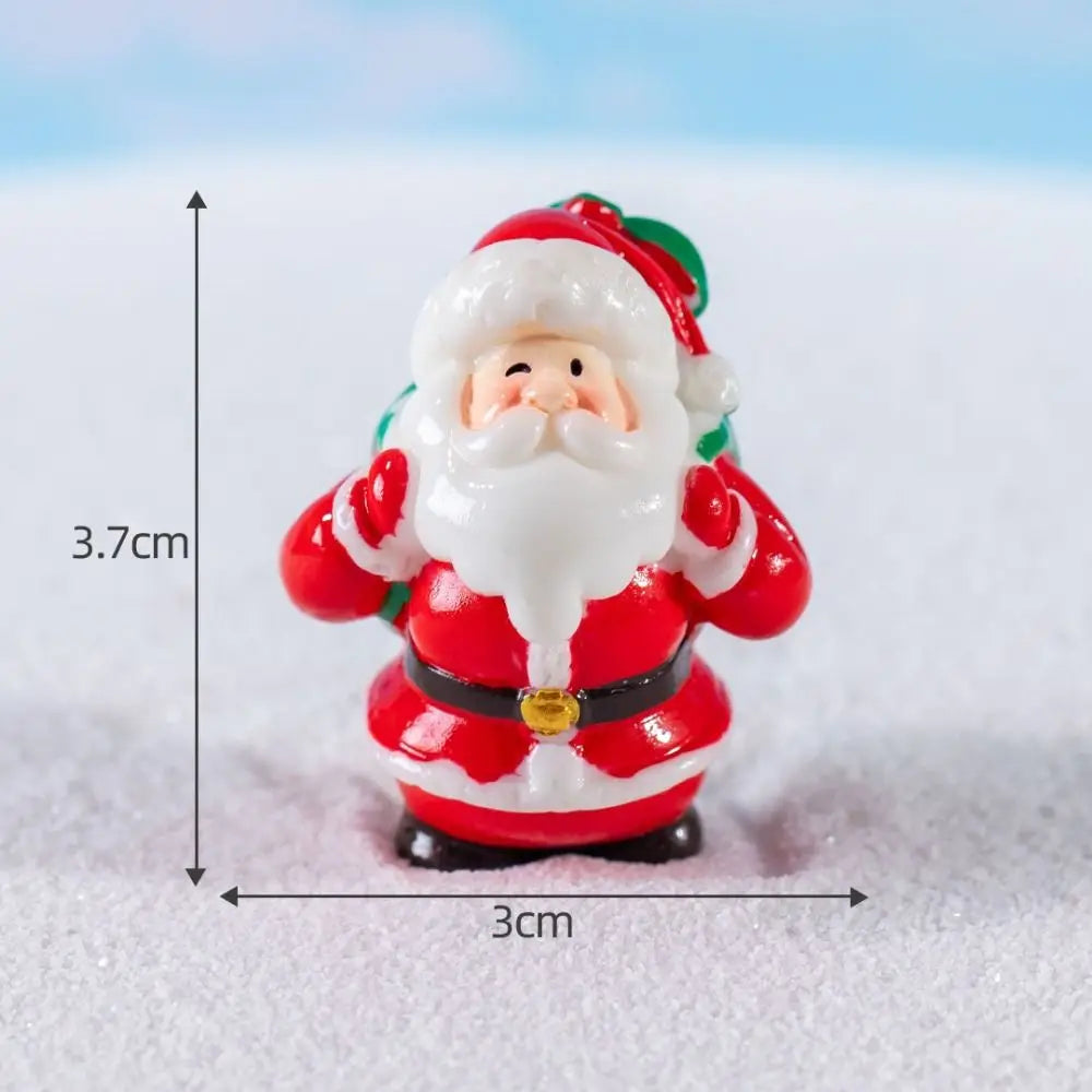 Funny Bonsai Decor Weihnachtsszene Santa Figuren - Mini Harz Schnee-Design