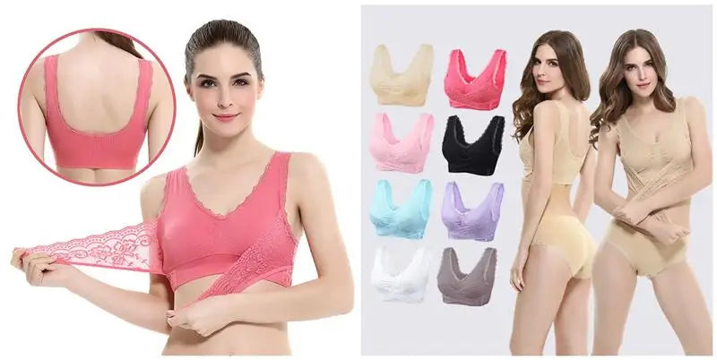 BH-Set 2025: Sexy Spitzen-BH Damen Unterwäsche-Set Ohne Bügel Push Up Bralette - Nahtlos Atmungsaktiv Spitze Lingerie Schlaf-Unterwäsche