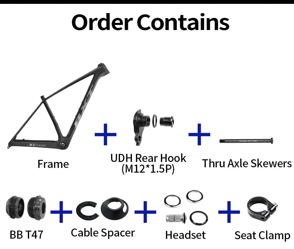 BXT T1000 carbon mtb frame 29er carbon bike frame 29 carbon mountain bike frame boost 148*12 disc brake bicycle frame UDH hanger