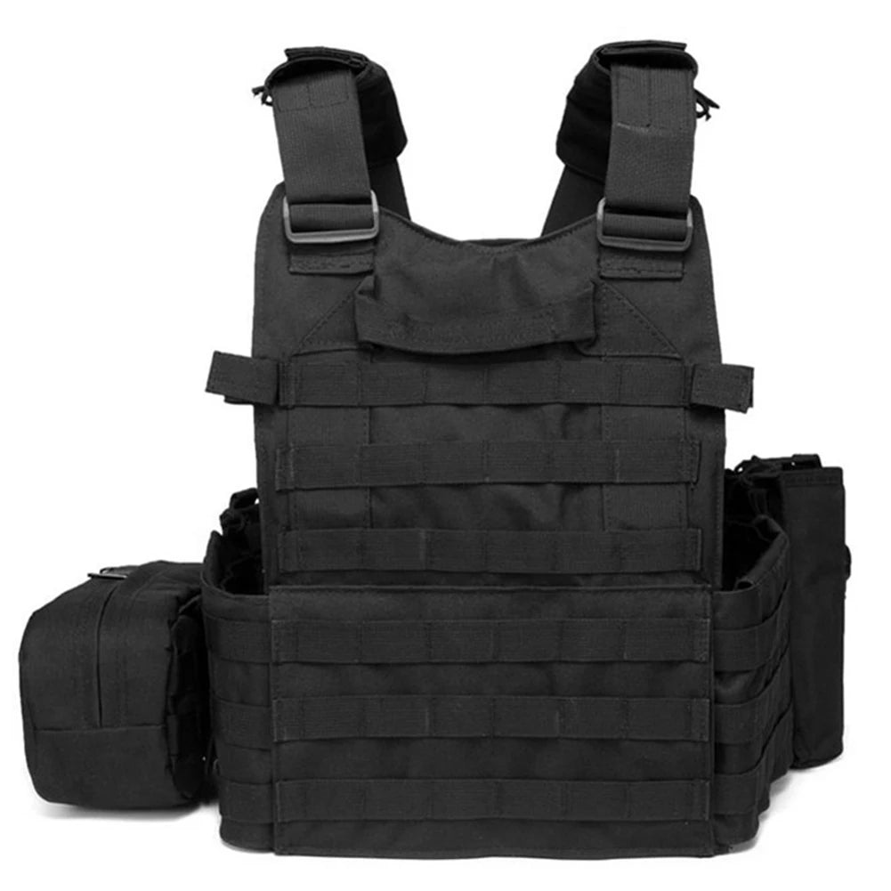 Nylon Tactical Vest Body Armor Hunting Carrier Airsoft Accessories CS Combat MOLLE Camo Military Army Vest for Outdoor Hunting