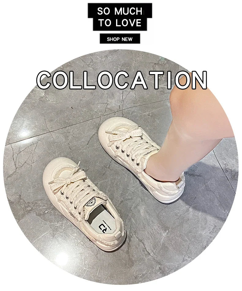 Women Flat New Wave Platform Sneakers Female Autumn New Round Toe Mixed Colors Women Casual Shoes Comfortable Breathable Loafers