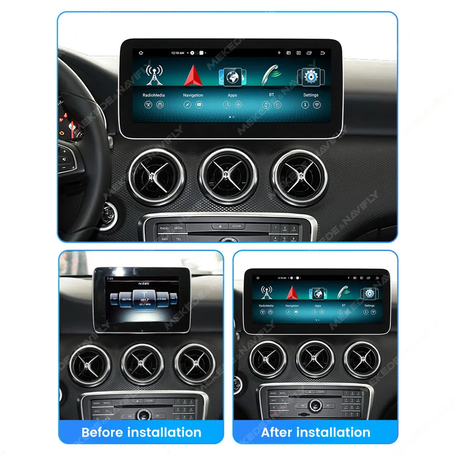 Mercedes Autoradio 2025: Android Screen Media Host - A-Klasse W176/GLA X156/CLA C117 DSP Wireless CarPlay Collection