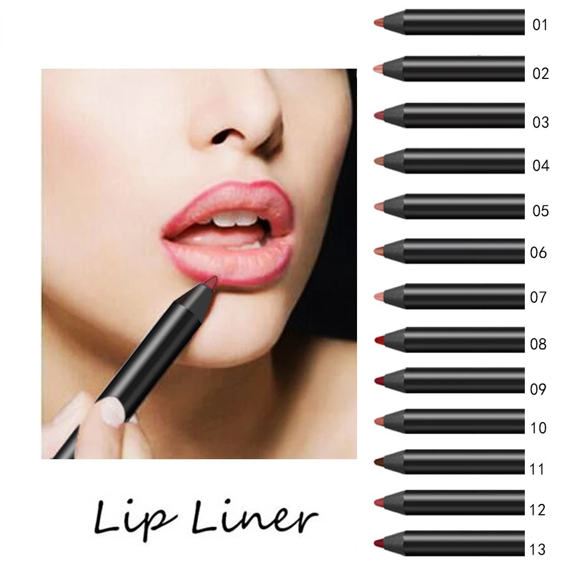 Lippenstift 2025: BIRAN 13 Color Matte Brown Lip Liner Waterproof Long Lasting - Moisturizing Sexy Lip Pencil Women Natural Lipstick Makeup Lip Cosmetics Collection