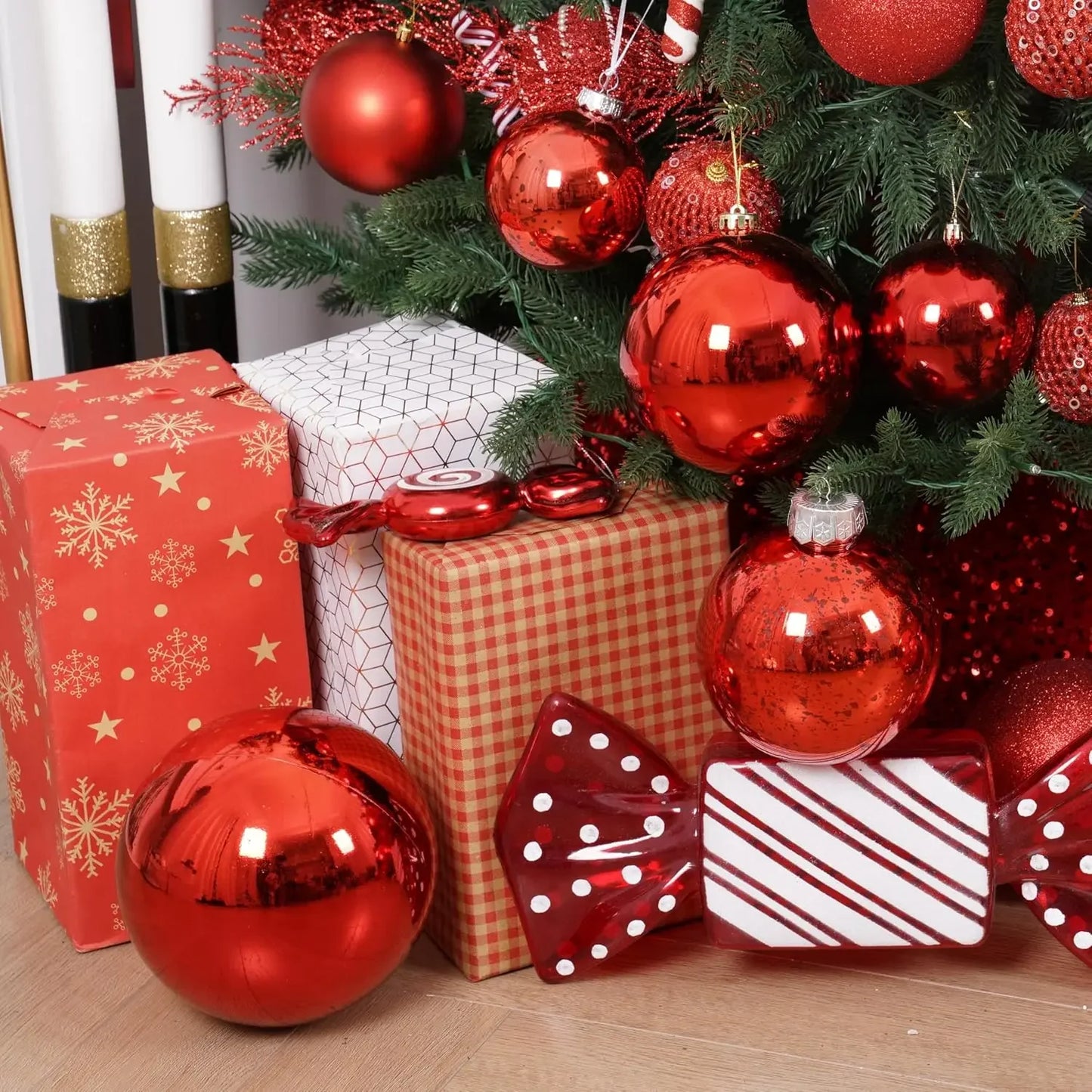 Choice Weihnachtskugeln Shatterproof - Kapazität 24 Stk, Ø4 cm