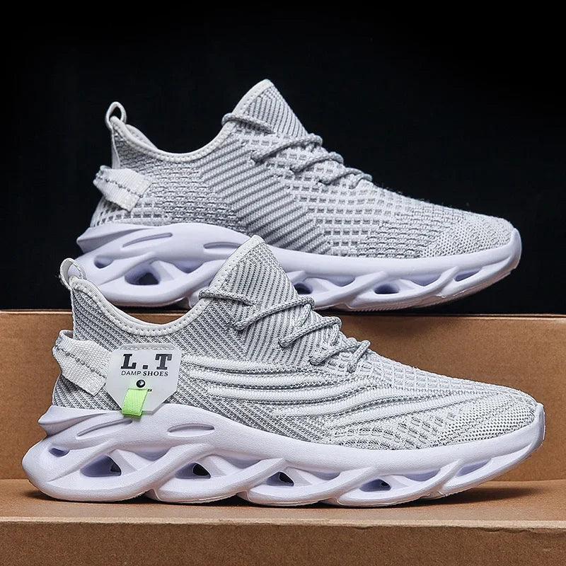 Herren-Sport-Sneaker 2025: YRZL Männer Sport Laufen Schwarz Jogging Schuhe Lässige Sneaker Outdoor Atmungsaktiv Mesh Frauen Leicht Stoßdämpfung Schwarz Tennis Kollektion