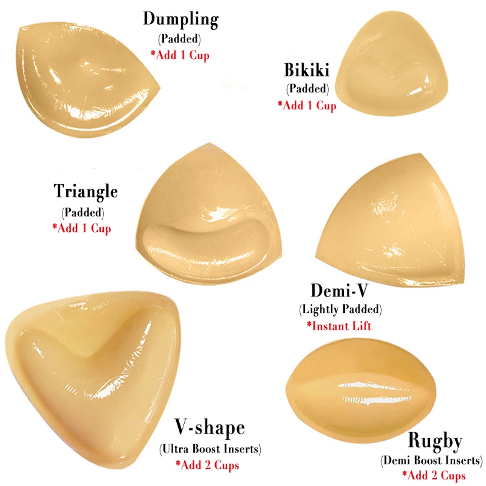 Doppelseitig Klebende Sticky Bra-Einsätze Push Up Dicker Schwamm Brustlift-Pads Schwimmanzug Bikini Cup Enhancer