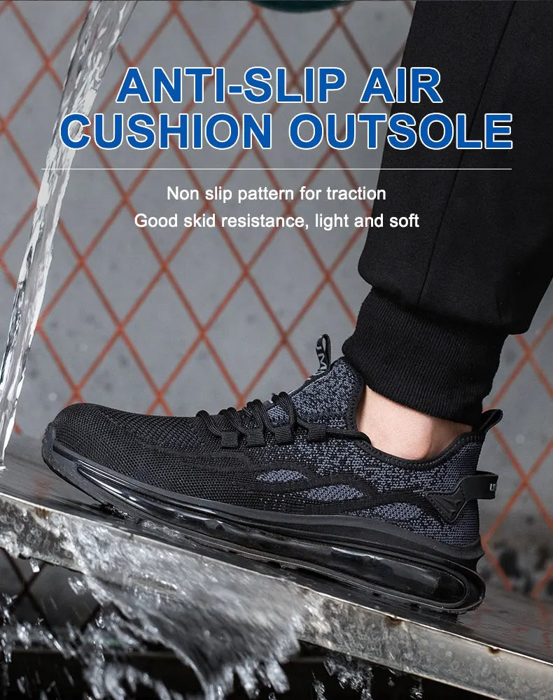 Non Slip Lightweight Breathable Sneakers for Women Steel Toe Indestructible Safety Shoes Anti-puncture Protection Safety Shoes