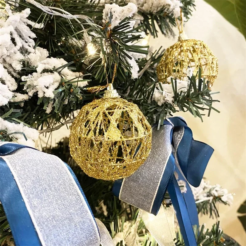 Choice Goldene Skalierte Kugeln - Packung 6 Stück, Durchmesser 5-6 cm